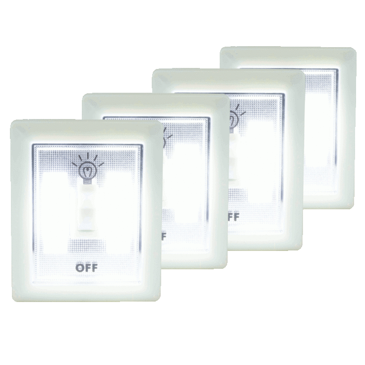 4-Pack Promier Micro Cordless LED Light Switch
