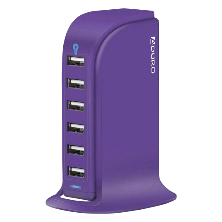 Aduro 40W 8A 6-Port USB Desktop Charging Station - MorningSave