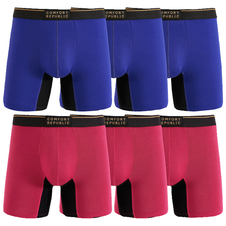 SideDeal: 6-Pack: Comfort Republic Bamboo Viscose Boxer Briefs