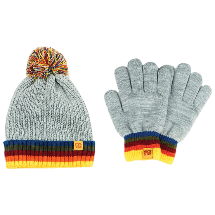 Britt's Knits Cute and Cozy Kids Beanie Hat and Gloves Set