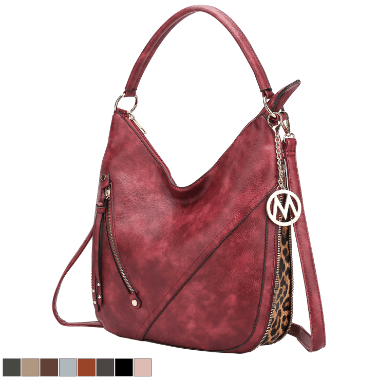 MKF Collection Kennedy Vegan Leather Womens Shoulder Handbag by Mia K, Pink