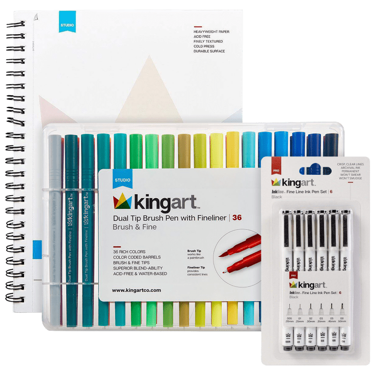 Kingart Dual Tip Brush Pens Review