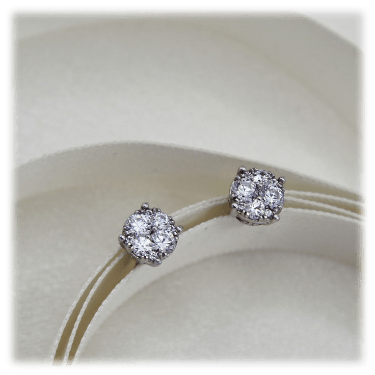 MorningSave Fifth & Fine Sterling Silver 1/2 Carat T.W. Grand Cluster