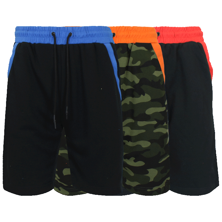SideDeal: 3-Pack: Men's French Terry Lounge Shorts With Contrast Trim