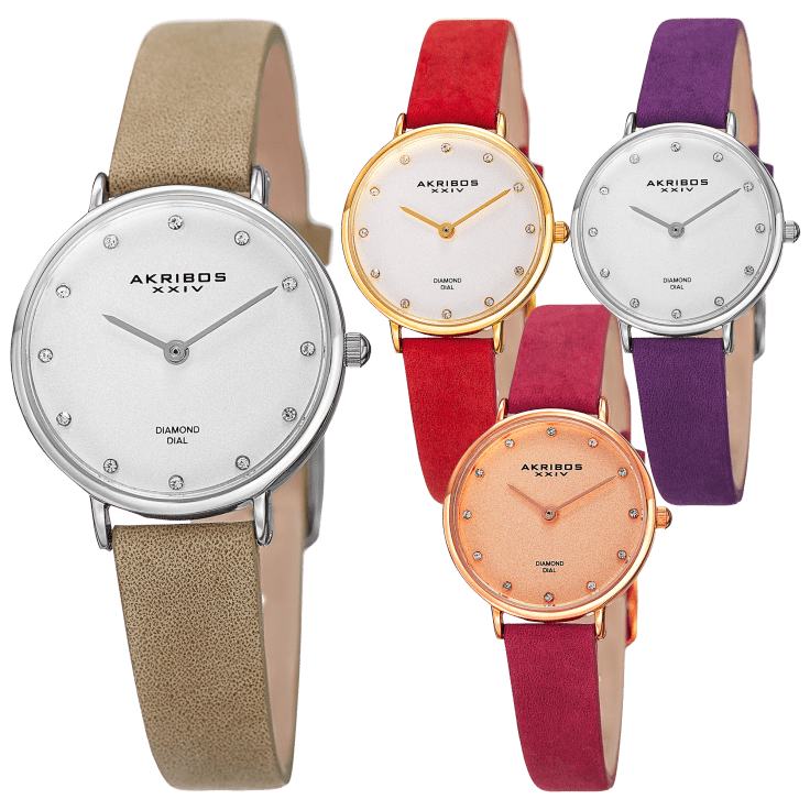 MorningSave Akribos XXIV Women s Quartz Diamond Markers Crazy