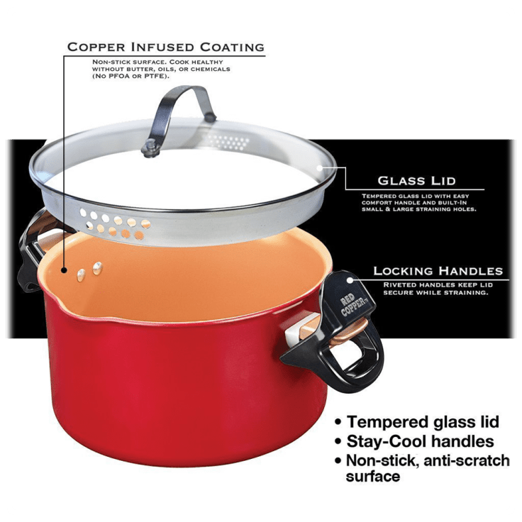 SideDeal: Red Copper Better Pasta Pot