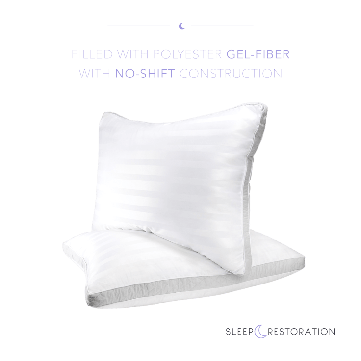 MorningSave 2Pack Restoration Collection Gusseted Gel Fiber Pillow