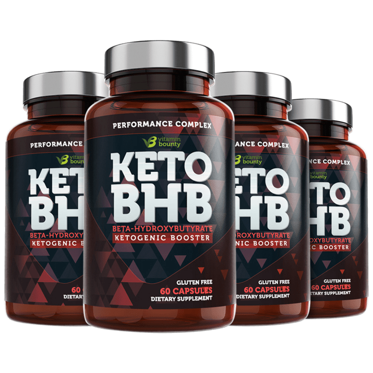 4-Pack Vitamin Bounty Keto BHB Beta-Hydroxybutyrate (60 Capsules Per Bottle)