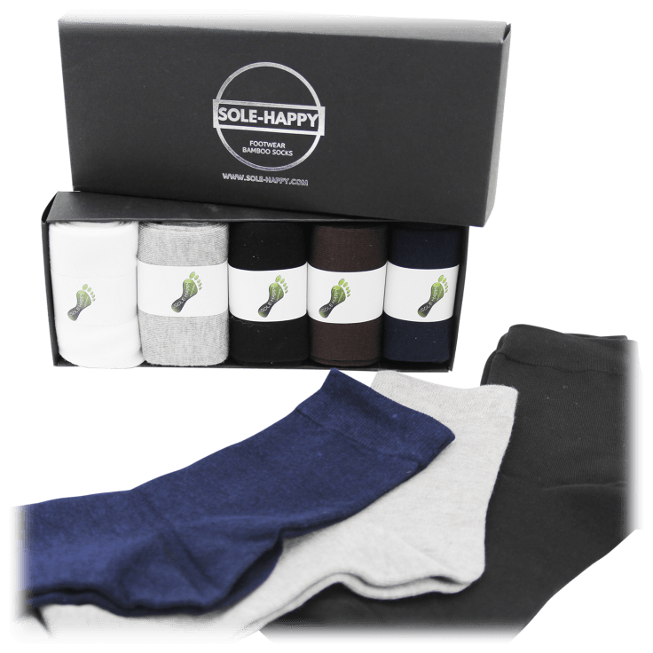 SideDeal: 5-Pack: Sole Happy Gentlemen's Bamboo Socks