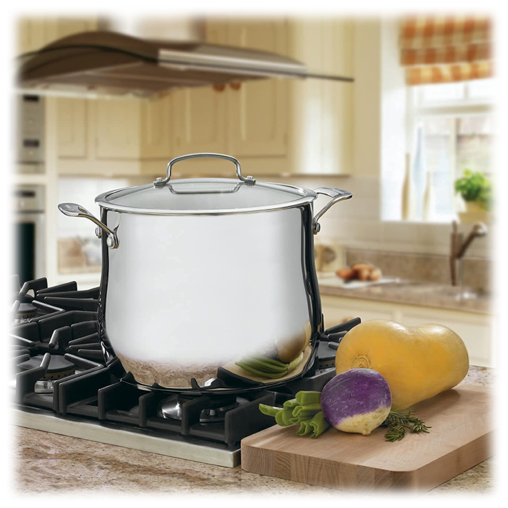 Cuisinart Chef's Classic Enameled Steel 12 Qt Stockpot with Lid