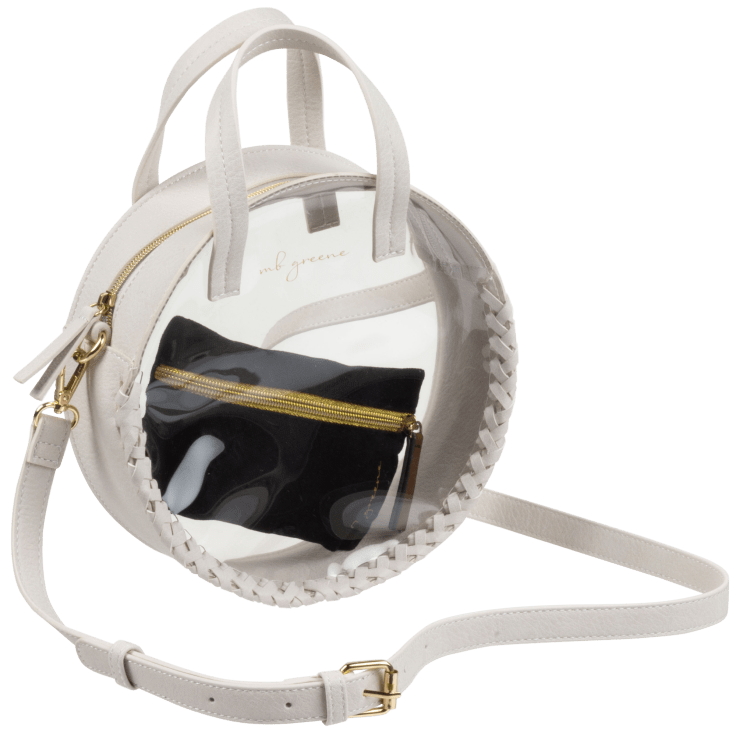 Isabelle Clear Circle Bag in White Leather - Joey James The Label – Joey  James, The Label
