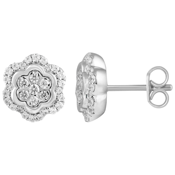 MorningSave Fifth and Fine Diamond Floral Cluster Fashion Stud