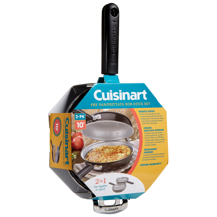 MorningSave Cuisinart Ceramic NonStick 10" Frittata Pan Set with FREE