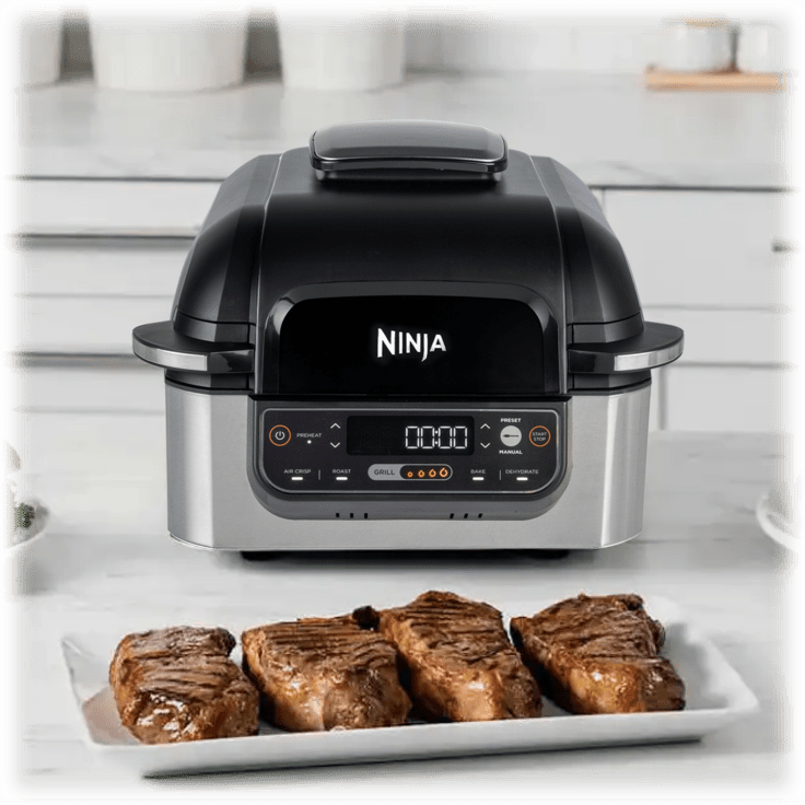 MorningSave: Ninja 5-in-1 Indoor Grill 4 Quart Air Fryer with Smart ...