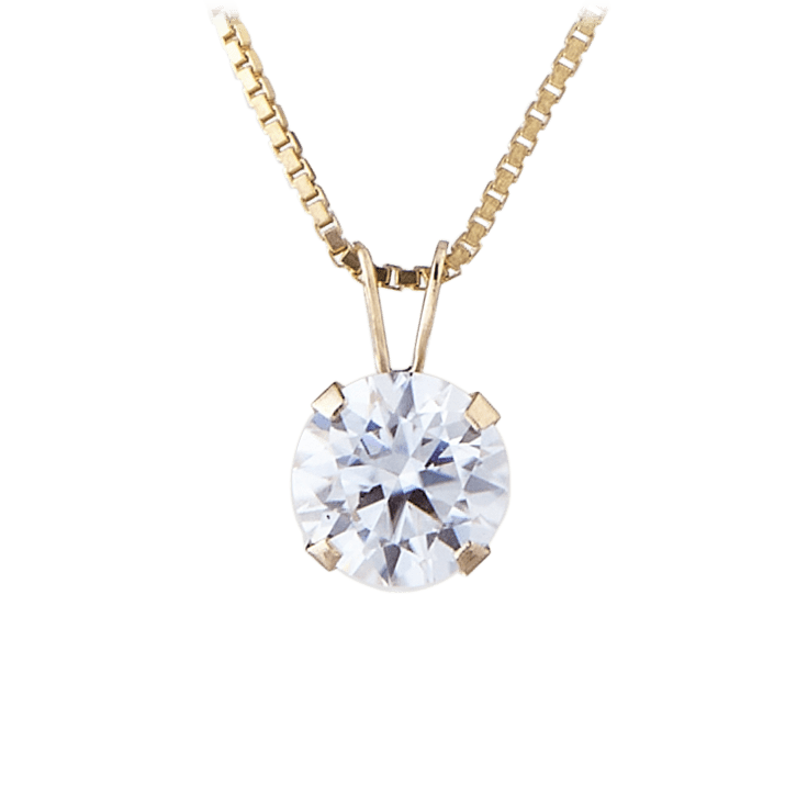 MorningSave: Moissanite 2.0 Carat TW Necklace Set In 14K Gold