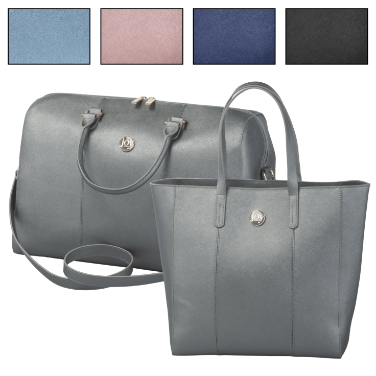 JOY MANGANO LEATHER Tote  Handbag Luggage Bag Carry On Black SALE 