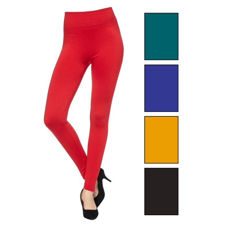 MorningSave 5Pack Women's Premium Fleece Lined Leggings in Assorted Colors