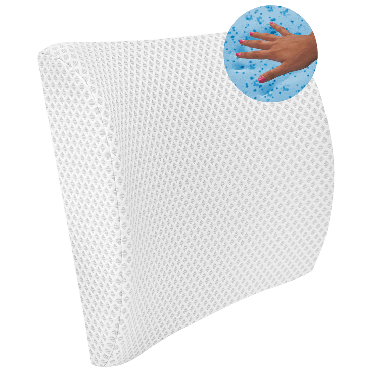 SensorPEDIC Conforming Memory Foam Lumbar Pillow, One Size, White