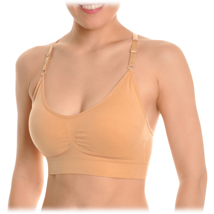 Angelina Wired Cotton Sports Bra with Mesh Racerback –