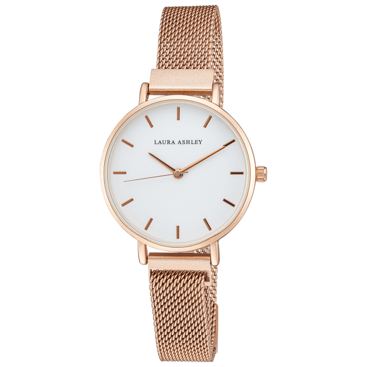 Laura Ashley Women's Quartz Owain Brown Faux Leather Watch 24mm |  CoolSprings Galleria