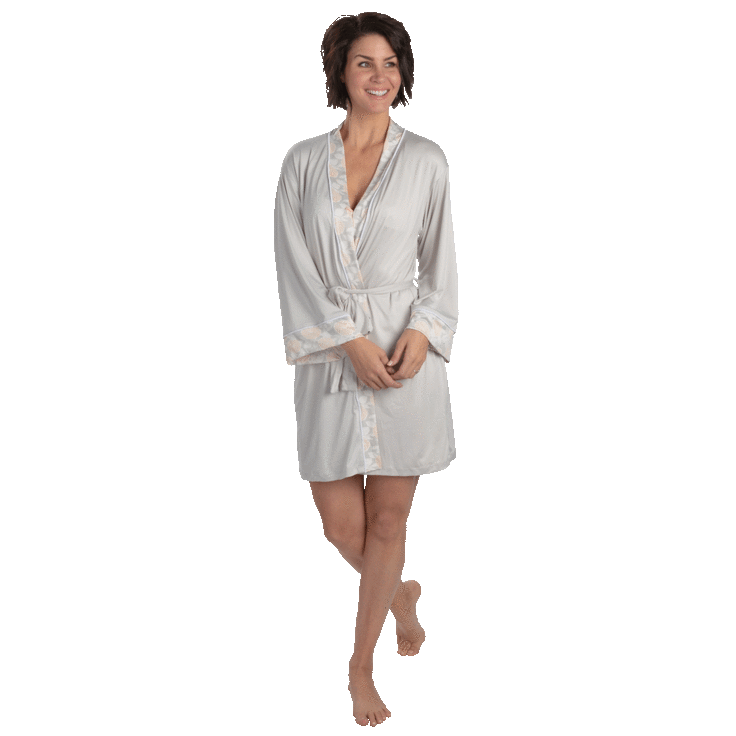 MorningSave Lepore 2Piece Robe and Chemise Nightgown Set