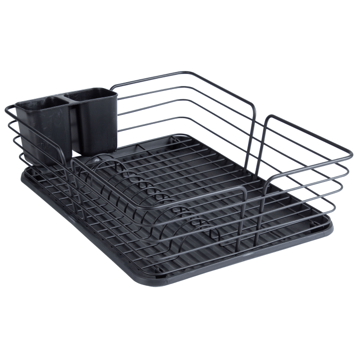 Anko Premium Powder-Coated Wire Frame Kitchen Dish Rack with Tray & Ut –  Anko India