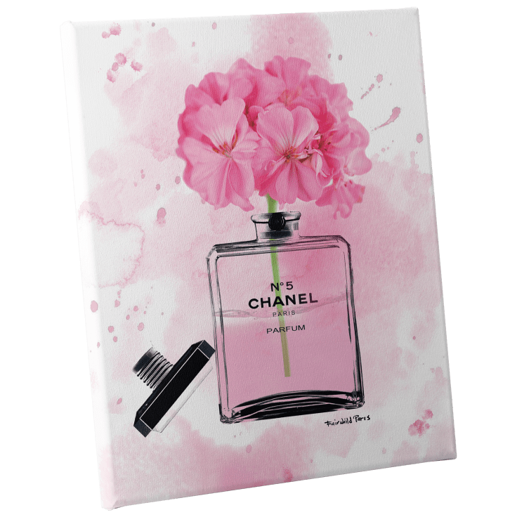 MorningSave: Fairchild Paris Chanel Pink Flower Bottle Canvas - 16 x 20