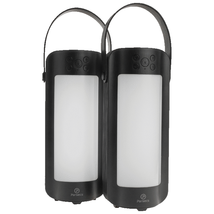 2-Pack Parsecs Wireless LED Glow Lantern Bluetooth Speakers