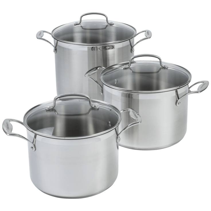 3-Piece Cuisinart Classic Brushed Stockpots (14.25 x 23.75 x 11.5 Inch)
