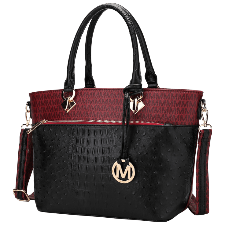 faux croc tote bolsa