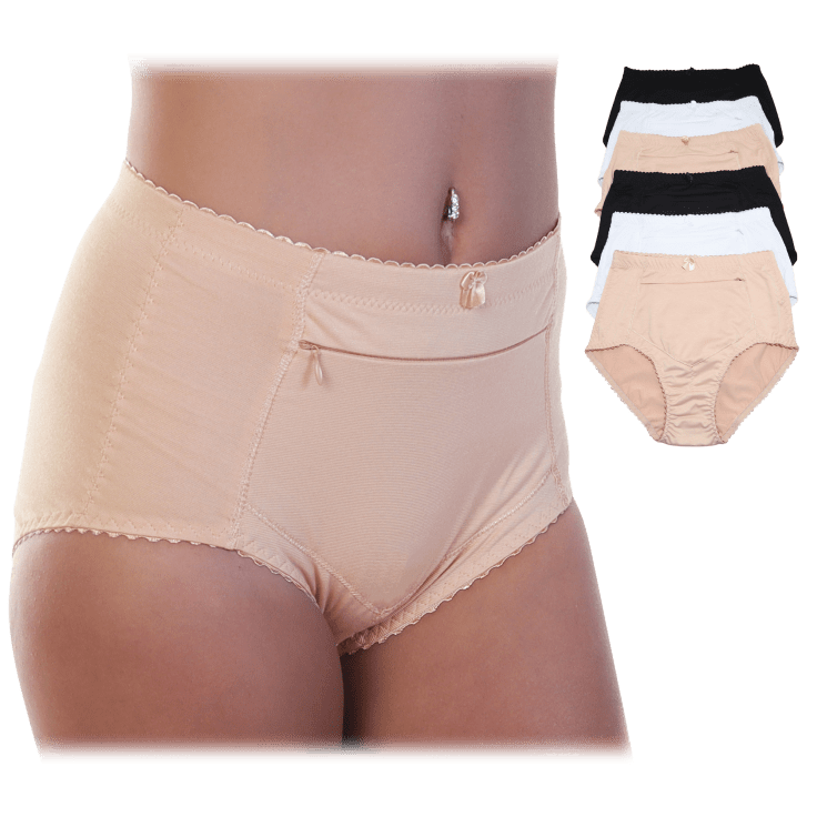 Angelina Cotton Classic Brief Panties with Rib Knit –