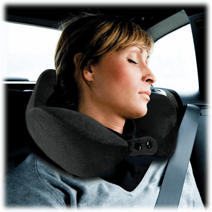 Travelrest - Ultimate Memory Foam Travel Pillow / Neck Pillow - Therapeutic - Blue