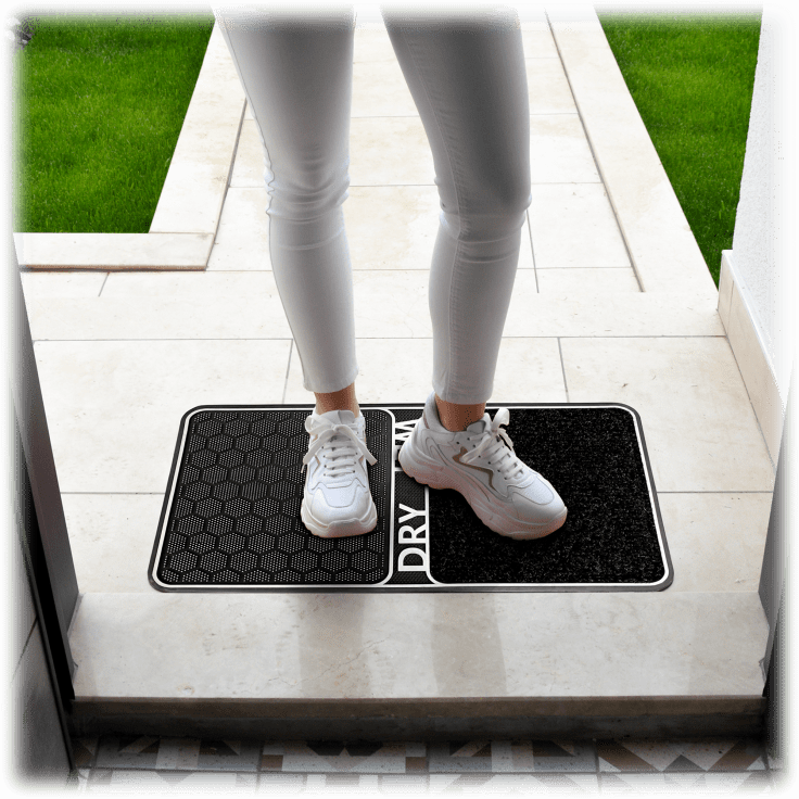 MorningSave J&V Textiles 18" x 32" Wet/Dry Shoe Cleaning Door Mat