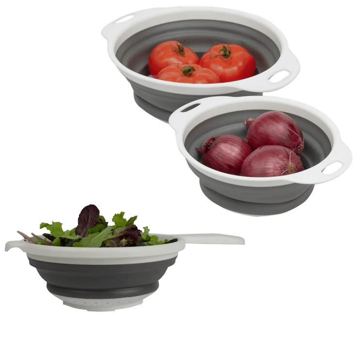 3pc/set Portable Silicone Folding Bowl Salad Dish Food Bowl For Kitchen Camping* 