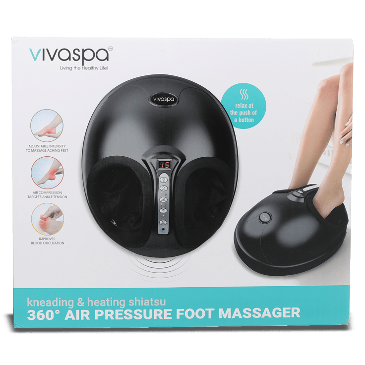 Sidedeal Vivaspa Shiatsu Air Pressure Foot Massager With 360 Degree Heat And Kneading 8842