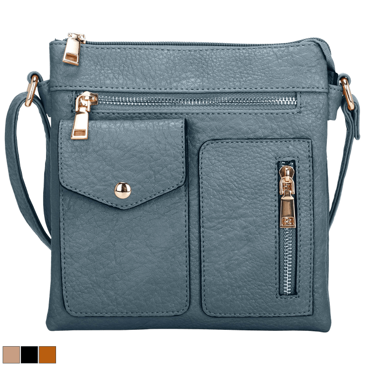 MorningSave: La Terre Vegan Leather Crossbody Messenger Bag