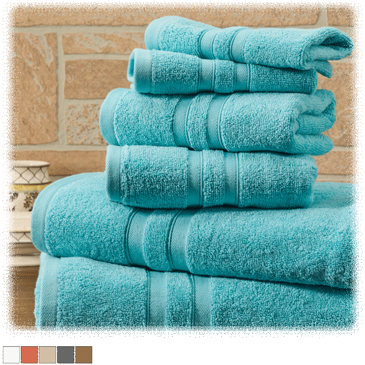 MorningSave: Bibb Home 6-Piece Egyptian Cotton Towel Set