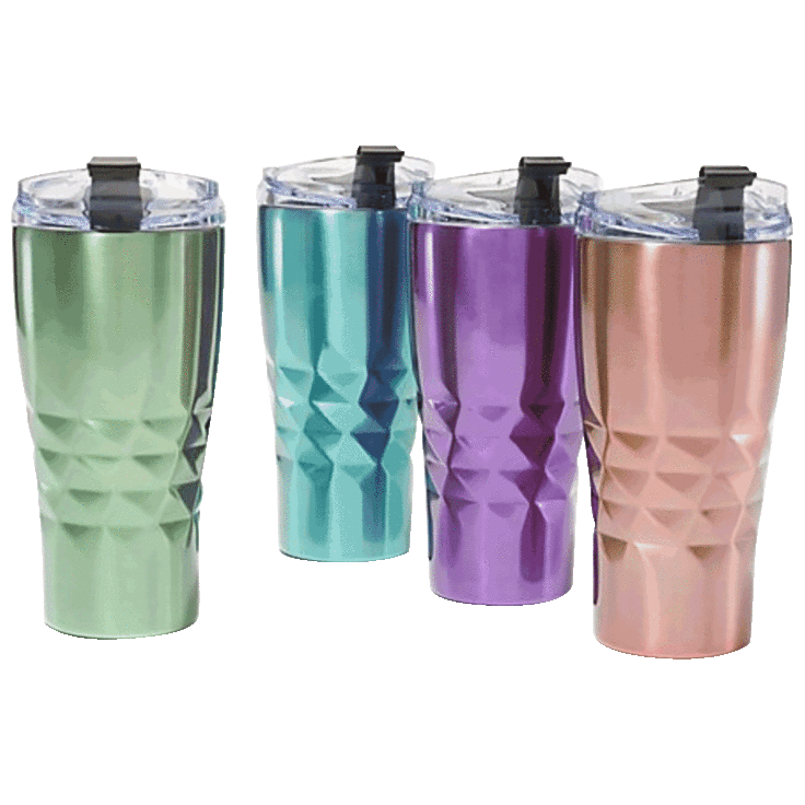 Primula Peak Hot or Cold Thermal Tumbler - Triple Brushed Stainless Steel
