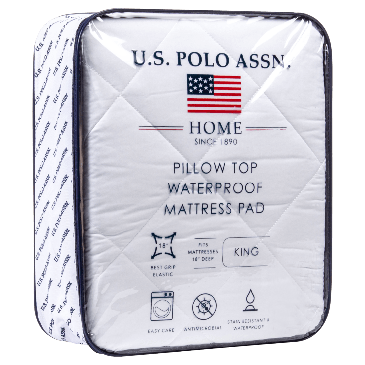 MorningSave U.S. Polo Assn. Pillow Top Waterproof Mattress Pad