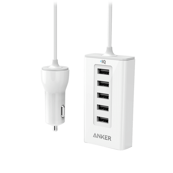 CARGADOR DE AUTO X5 USB 50W ANKER - Fotosol