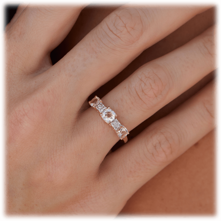 MorningSave Savvy Cie 18K Rose Gold Over Sterling Genuine 1.07 GTW