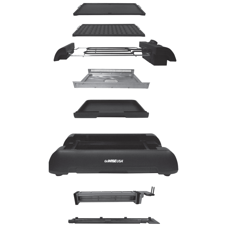 MorningSave GoWISE USA 2in1 Smokeless Indoor Grill and Griddle with