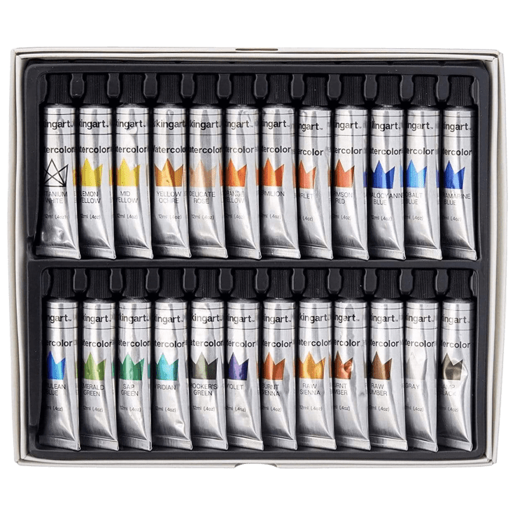 KingArt 63Piece Canvas, Paint, and Brush Set