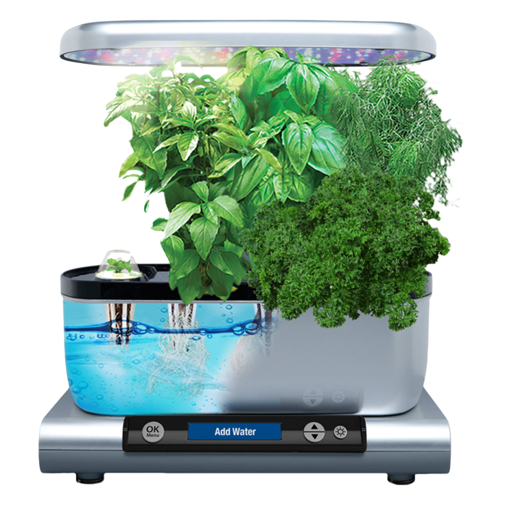 MorningSave AeroGarden Harvest Premium with 6Pod Gourmet Herbs, Platinum