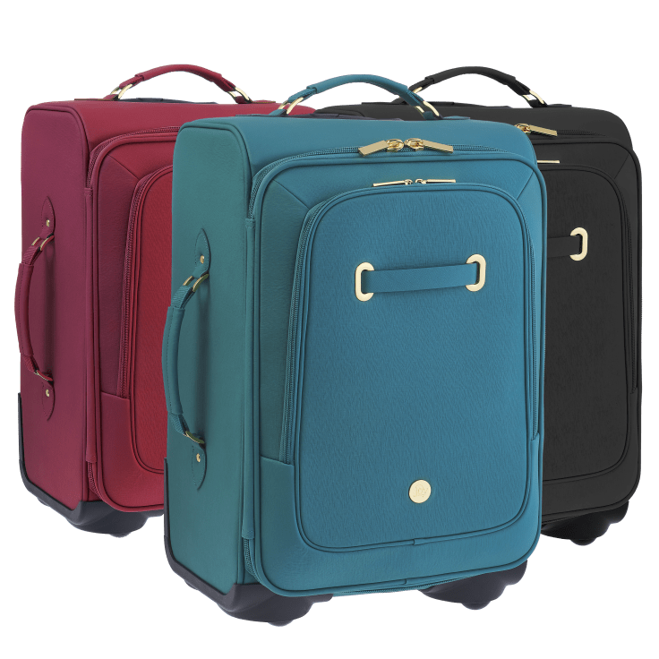 joy mangano leather luggage