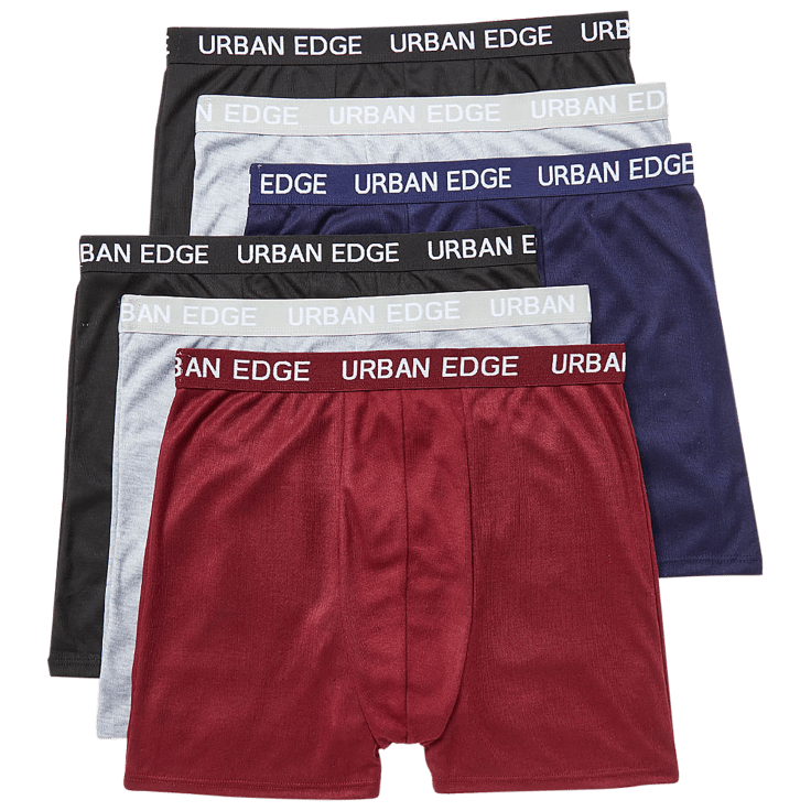 URBAN EDGE Men's Underwear Multipack Boxer Briefs, Assorted (3