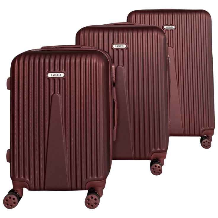 MorningSave IZOD Janisa 3Piece Expandable ABS Luggage Set