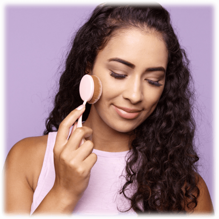 MorningSave Vanity Blend Party 10 Piece Oval Makeup Brush Set