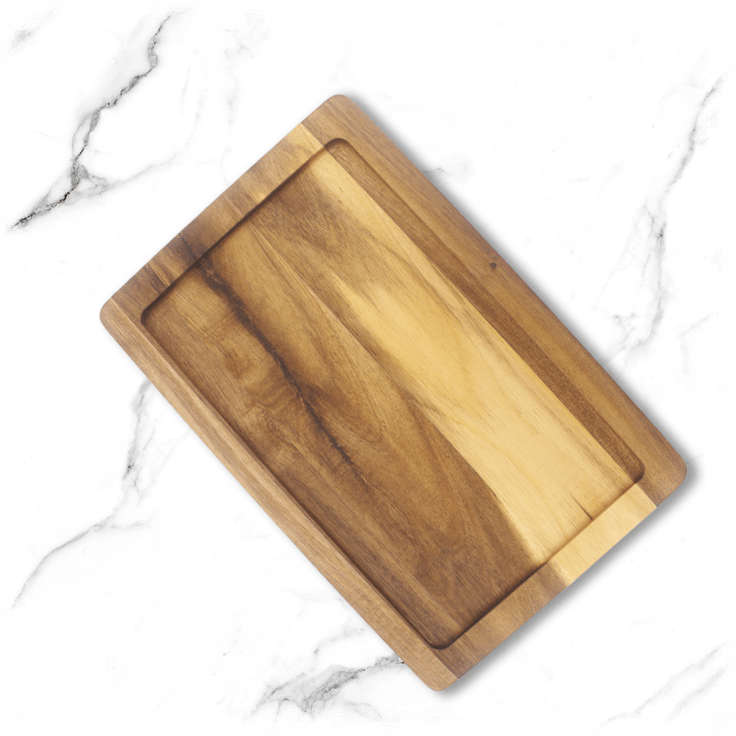 Morningsave Bombay Acacia Wood Cutting Board With Liquid Well 