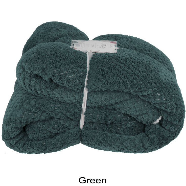 MorningSave Fluffy Reversible QueenSized Sherpa Throw Blanket by